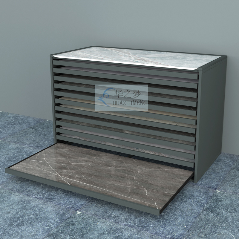 Tile Rack Building Stone Granite Wood Floor Drawer Display Cabinet