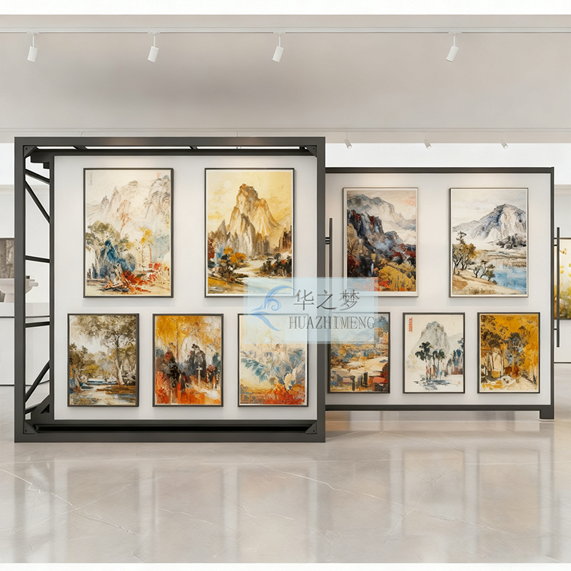 Pull-Out Artwork Holder Carpet Fabric Sliding Paint Canvas Stand