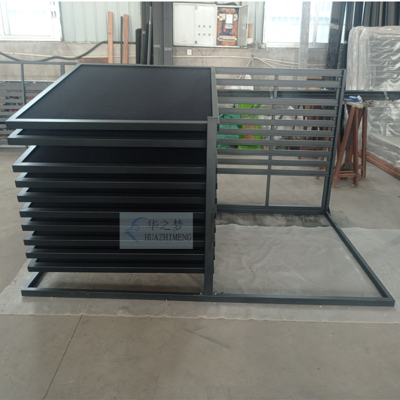 Hardwood Flooring Laminate Inclined Parquet Tile Sliding Display Rack - Image 4