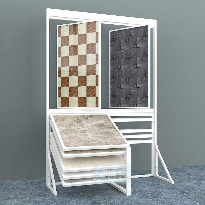 Wood Flooring Tile Stone Rotating Inclined Combined Displays Rack