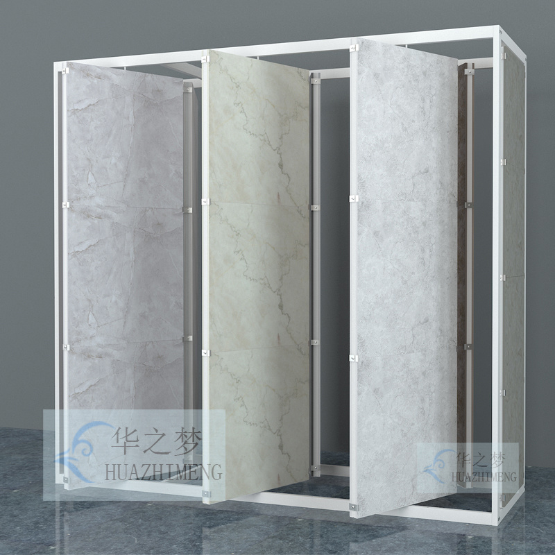 Rotating Type Marble Stone Tile Sample Display Stand Showroom