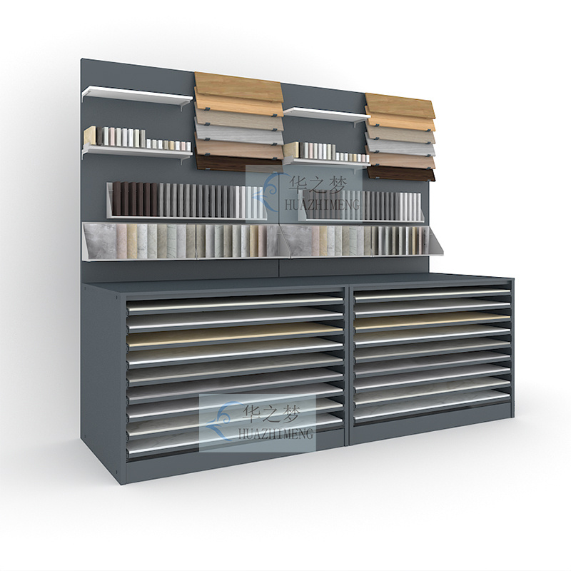 Combined Porcelain Tile Quartz Stone Drawer Cabinet Display Racks - Image 2