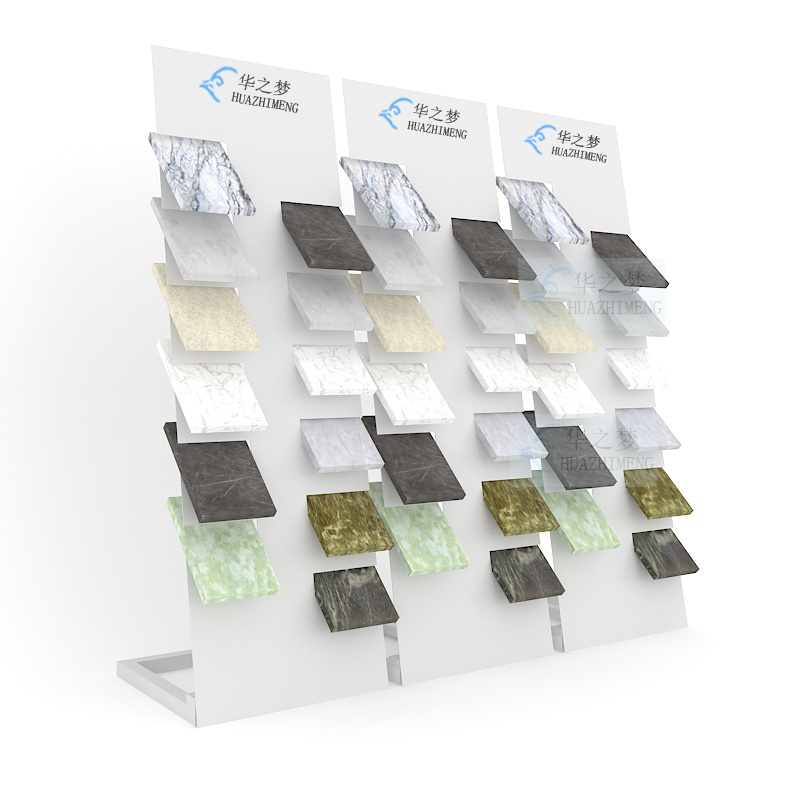 Stone Marble Quartz Slab Floor Display Stand Rack For Tile Used