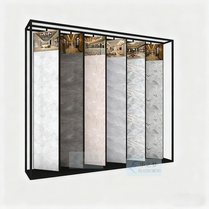 Manufacturer Floor Tile Stone Rack Rotating Metal Display Rack