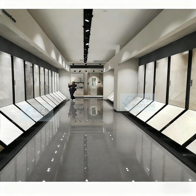 Customized Wall Mounted Metal Ceramic Ground Tile Display Racks