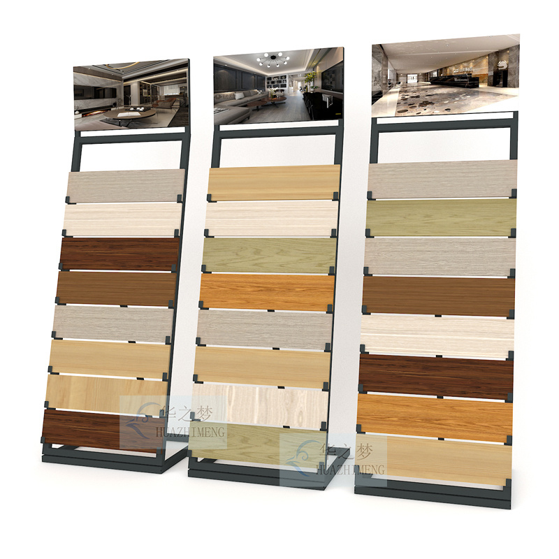 Wholesale Custom Simple Slot Type Wood Flooring Sample Display Racks