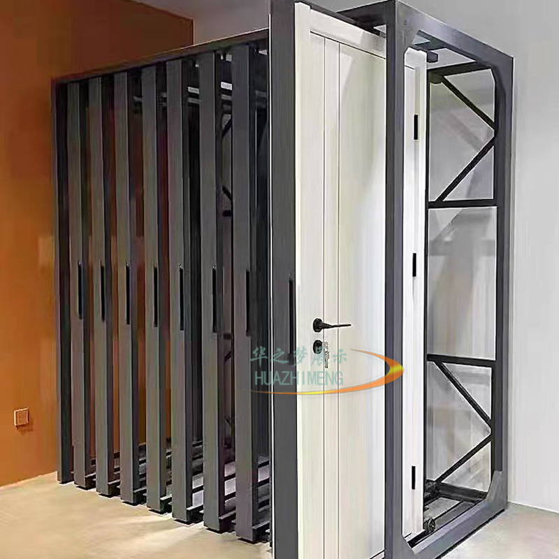 Hot Sale Indoor Display Rack Push Pull Slider Wooden Door Sample