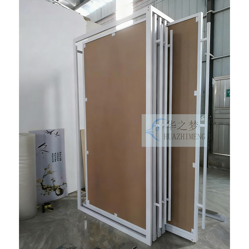 Custom Showroom Wall Panels Wood Floor Pull Out Display Rack