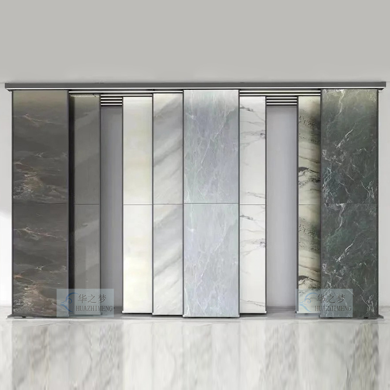 Customize Adjustable Size Pull Push Tile Sample Display Rack