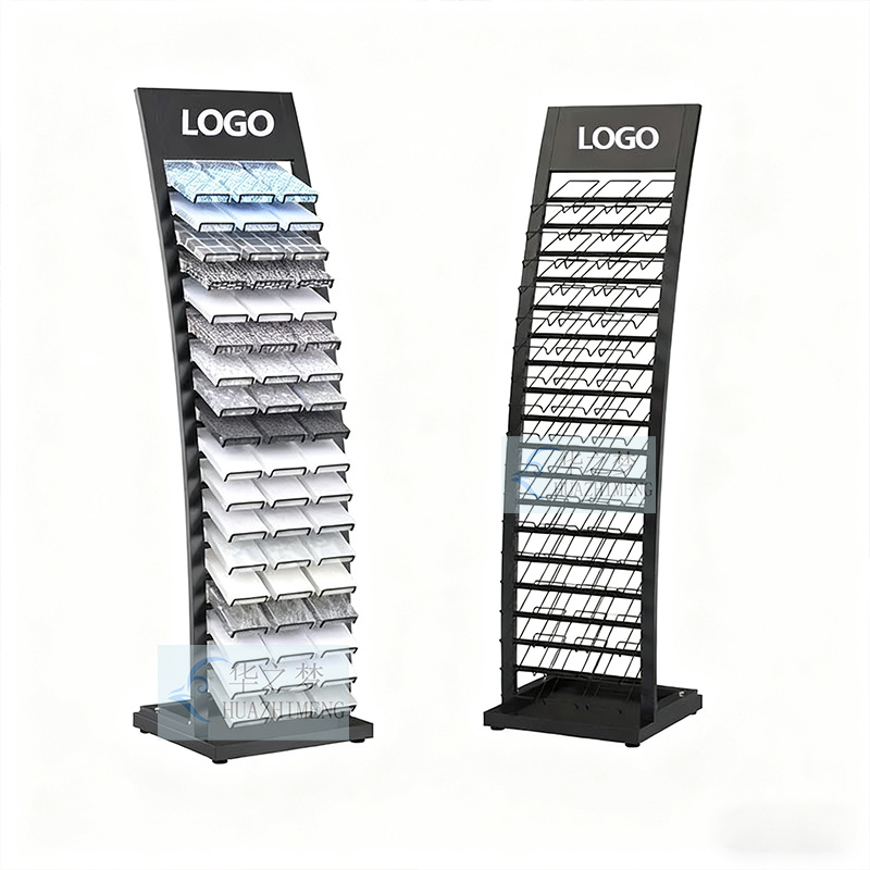 Factory Custom 15 Layers Metal Tile Stone Quartz Display Racks - Image 3