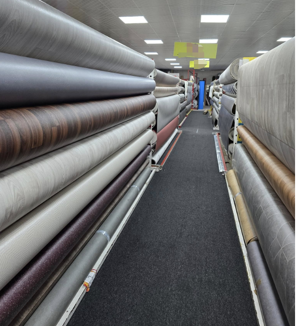 Hall Carpet Rug Roll Metal Display Rack Push Pull Textile Fabric - Image 4