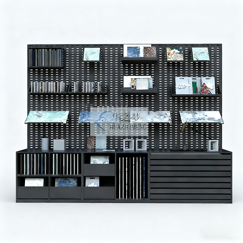 Pegboard Hole Tile Rack Stone Combination Display Stand