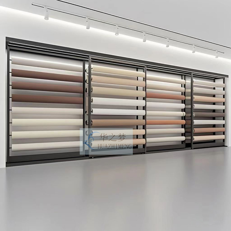 Hall Carpet Rug Roll Metal Display Rack Push Pull Textile Fabric